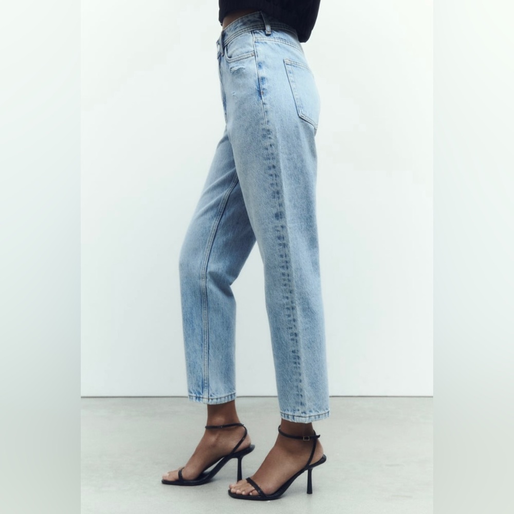 Zara high rise mom jeans